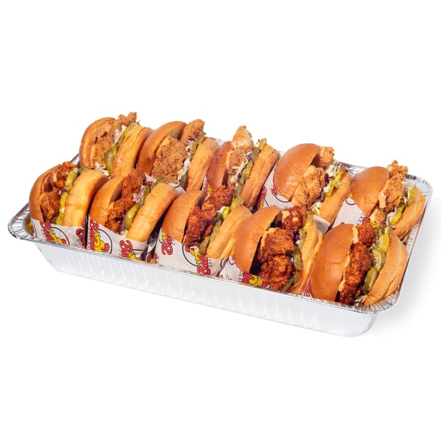Tray of 10 Baba's Hot Sandwich.